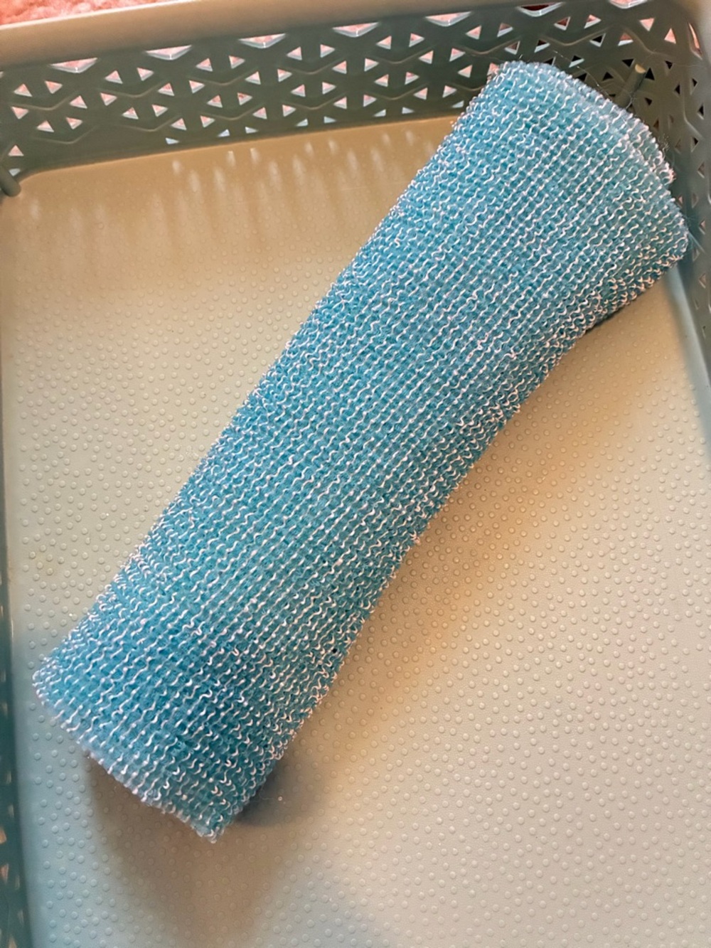 🫧 Exfoliating Bath Body Scrub Cloth Towel Long - Light Blue - Skin Care